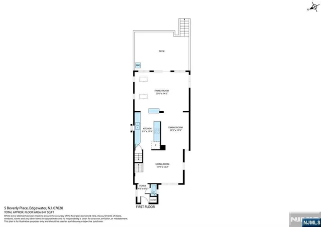 $4,450 | 5 Beverly Place, Edgewater, NJ 07020