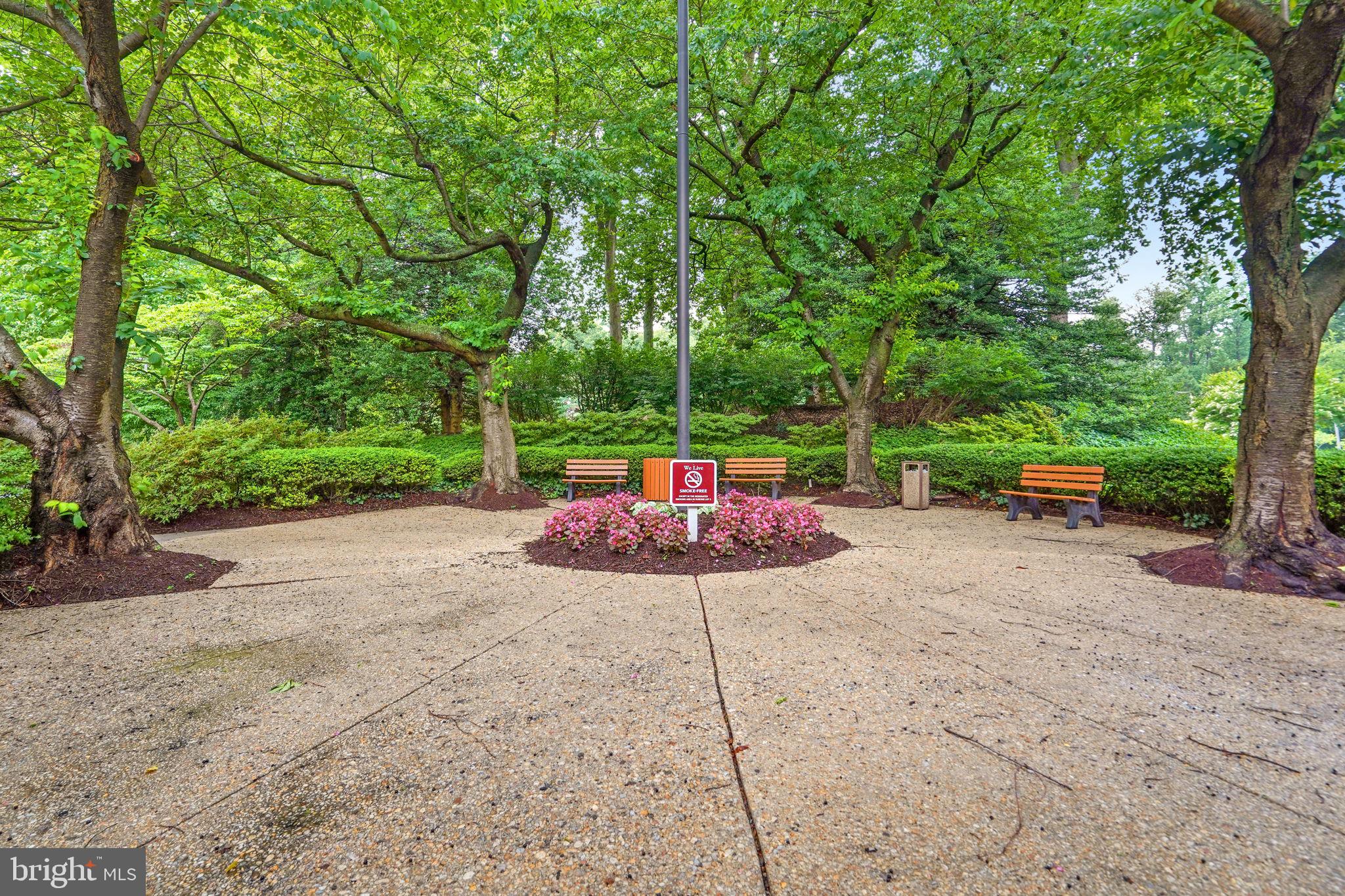 5225 Pooks Hill Road, Unit 804N Bethesda, MD 20814 - Photo 35 of 39 a view of a backyard with sitting area