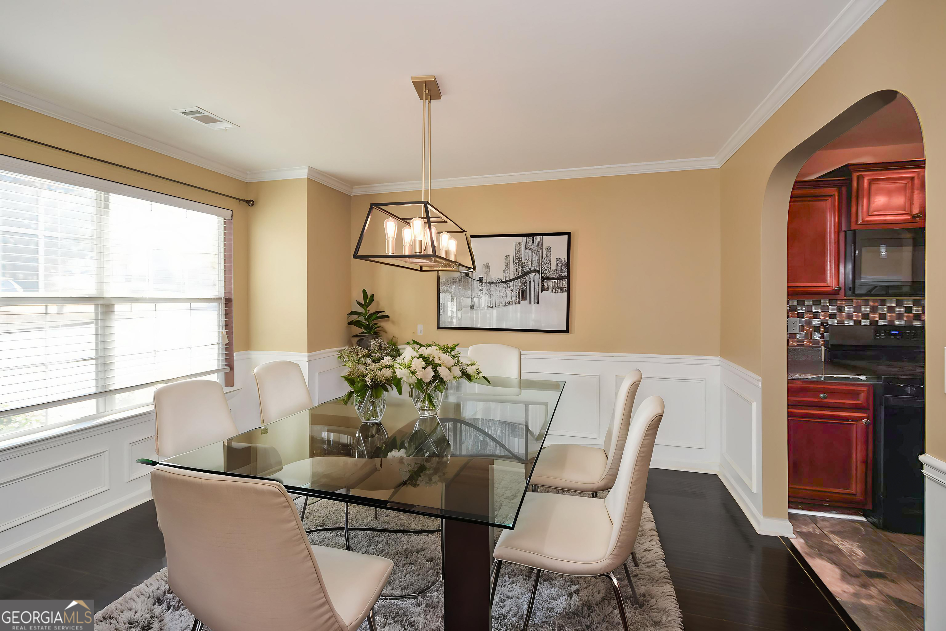 137 Baywood Crossing Hiram, GA 30141 - Photo 19 of 61 a dining room with furniture a chandelier and window