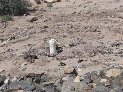 a view of an outdoor space and mountain view