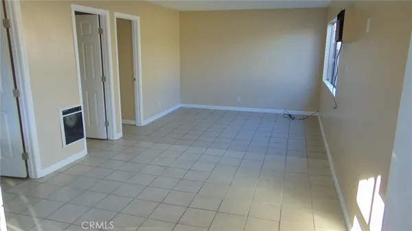 an empty room with a window