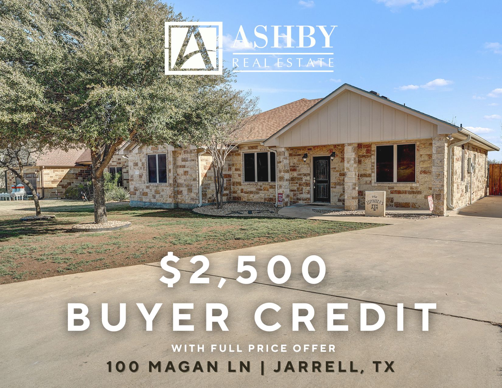 100 Magan Lane Jarrell, TX 76537 - Photo 1 of 32 a front view of a house with yard