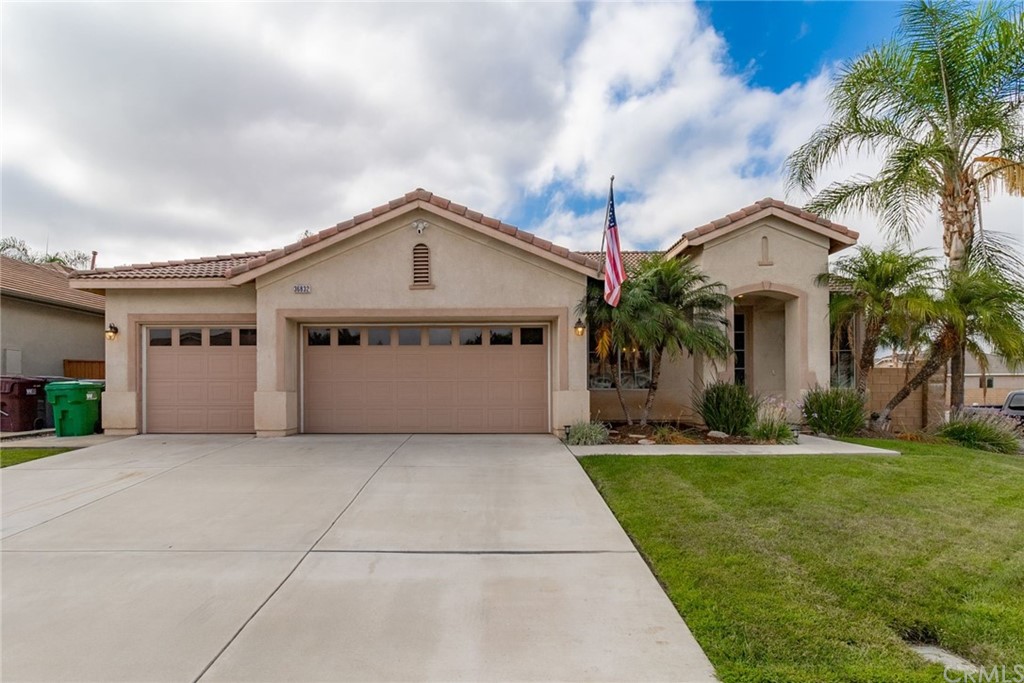 36832 Rancho Kiel Road Winchester, CA 92596 - Photo 1 of 1 a front view of a house with a yard and garage