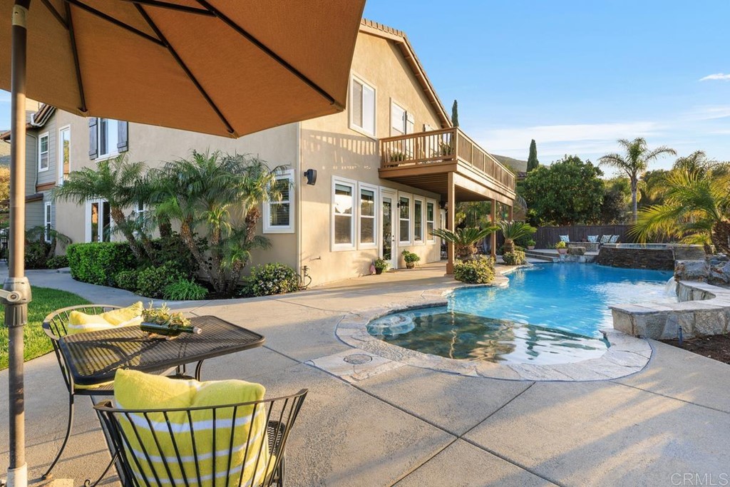 979 Canyon Heights San Marcos, CA 92078 - Photo 45 of 58 a patio with table and chairs and potted plants