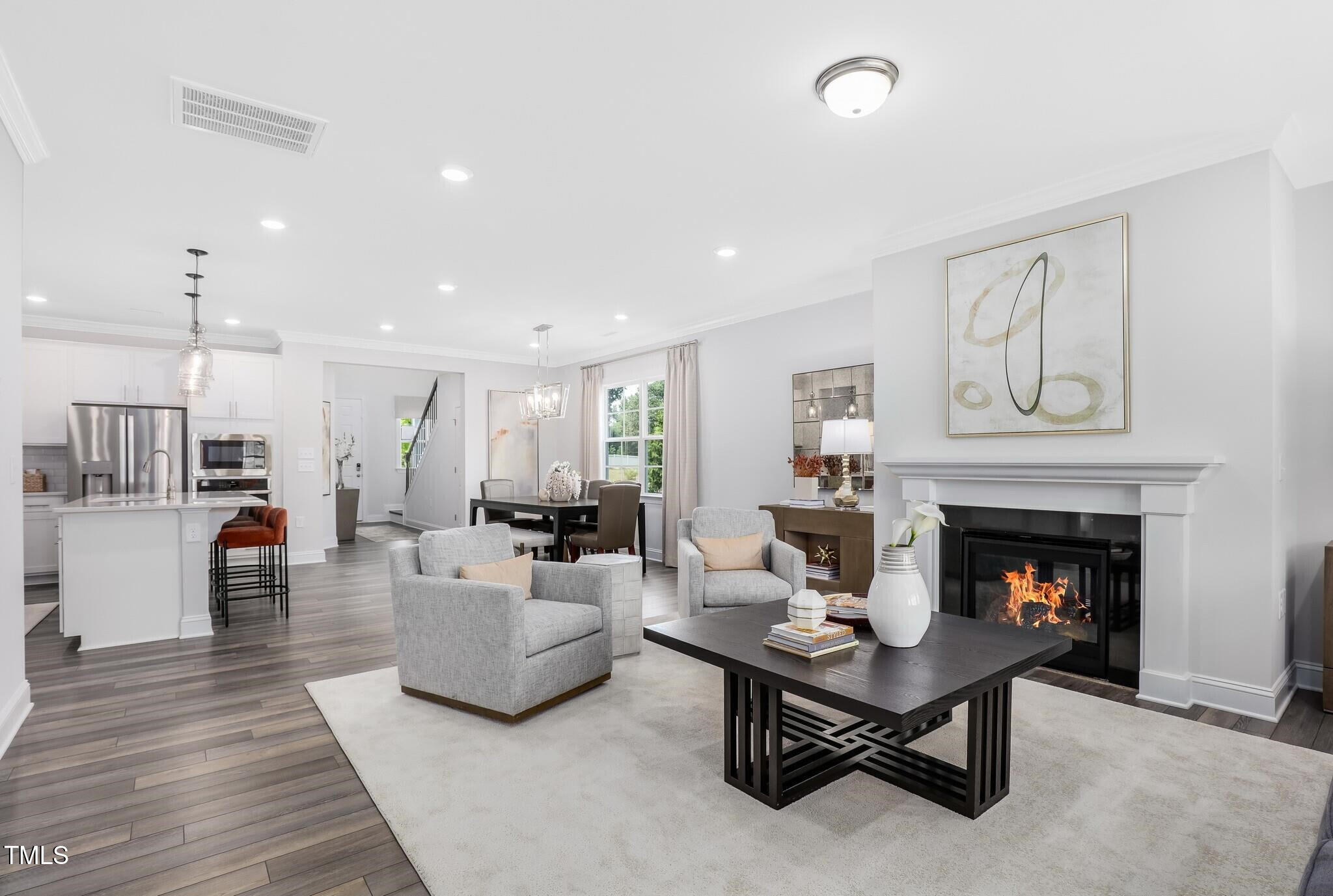 329 Calvander Lane Apex, NC 27539 - Photo 18 of 47 a living room with furniture fireplace and window