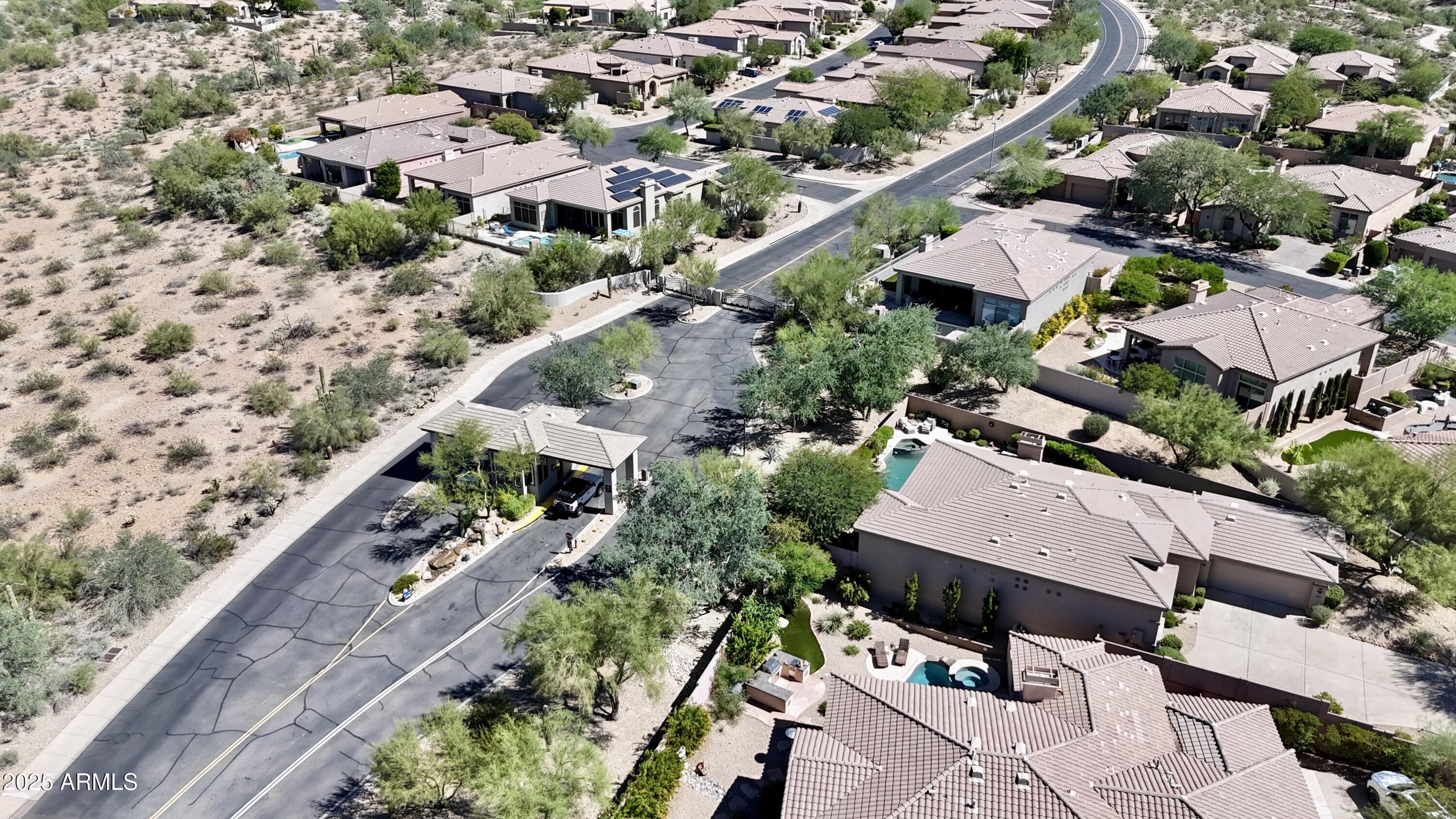 10637 East Blanche Drive Scottsdale, AZ 85255 - Photo 4 of 36 an aerial view of multiple houses with yard