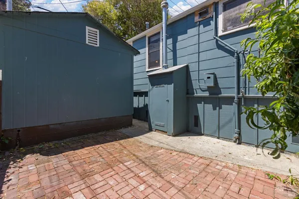 a backyard of a house