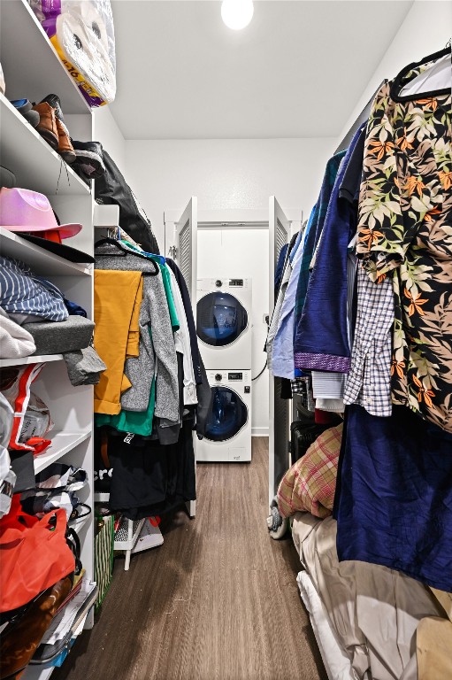 4361 South Congress Avenue, Unit 228 Austin, TX 78745 - Photo 16 of 20 a view of walk in closet with clothes and shoes
