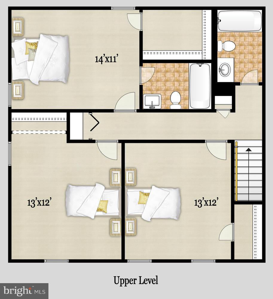 7611 Trail Run Road Falls Church, VA 22042 - Photo 29 of 30 Upper Level Floor Plan