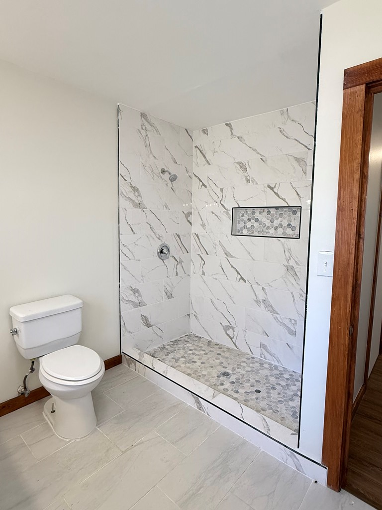 157 Old Loving Road Mineral Bluff, GA 30559 - Photo 7 of 10 a bathroom with a toilet and a shower