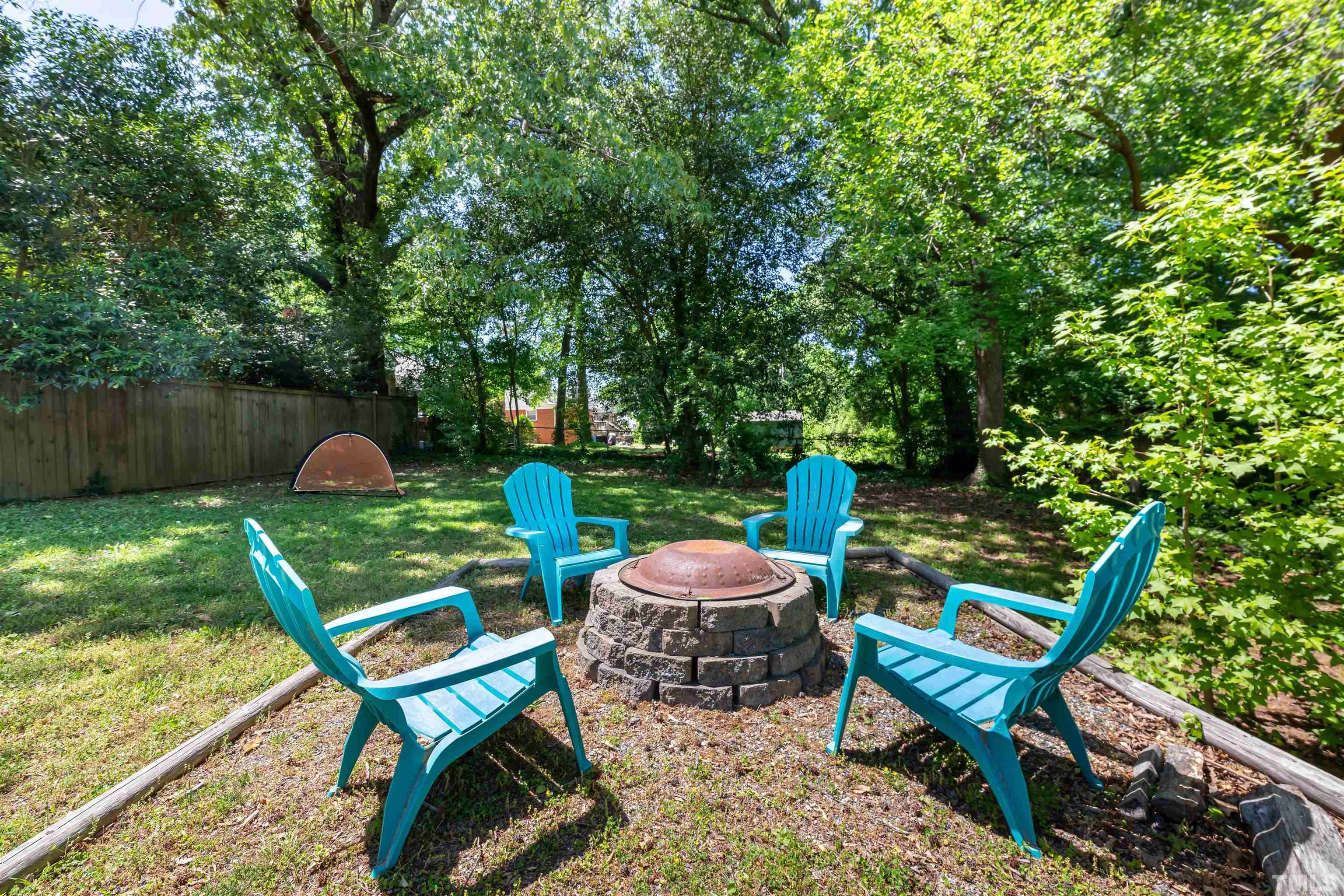 1433 Chester Road Raleigh, NC 27608 - Photo 3 of 33 a backyard of a house with table and chairs