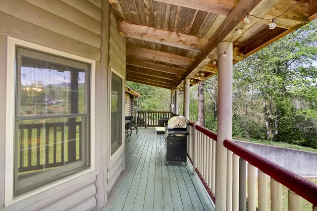 a view of balcony with couch