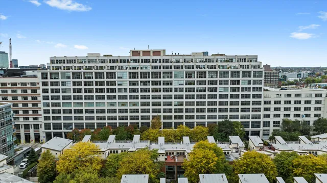 a view of a city with tall buildings