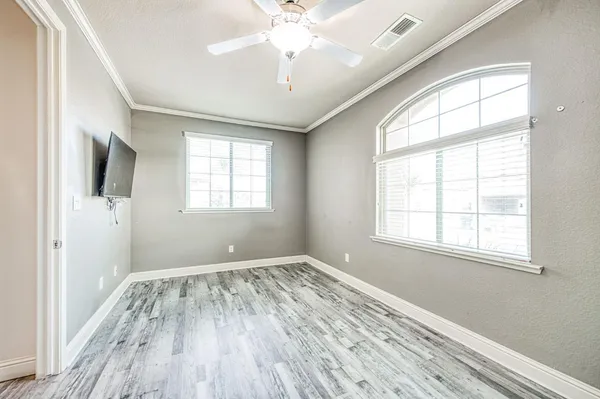 a view of a livingroom with a window