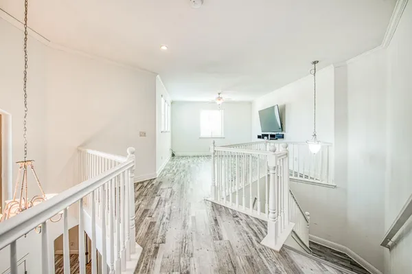 a view of livingroom with furniture and wooden floor