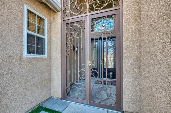 a view of a entryway door front of house