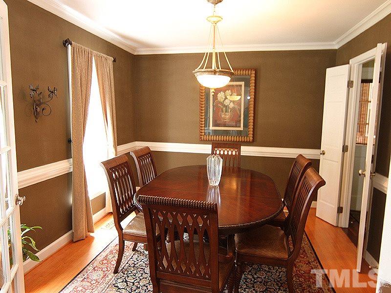 2712 Farnborough Road Raleigh, NC 27613 - Photo 2 of 25 Separate Dining room with beautiful hardwood flooring, and french doors ( not shown in photo).