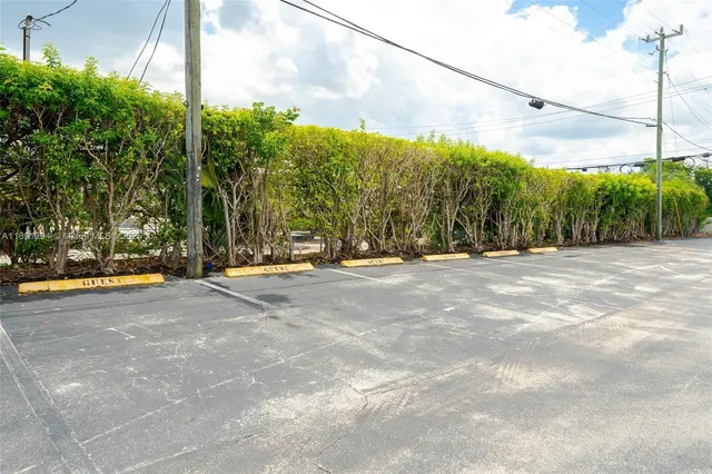 a view of road with a building