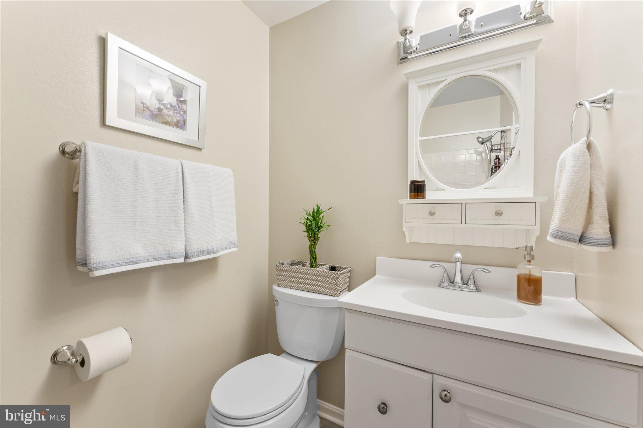 21047 Barcroft Way Sterling, VA 20164 - Photo 33 of 47 a bathroom with a sink mirror and toilet