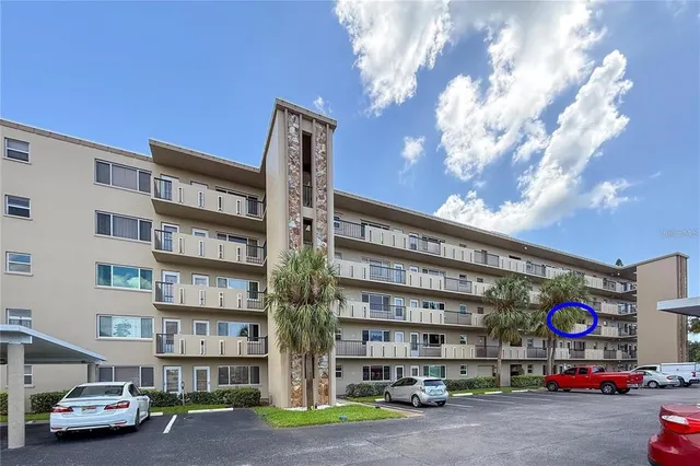 a car parked in front of a building