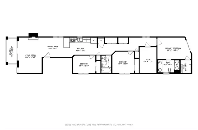 a picture of a bench in a white building