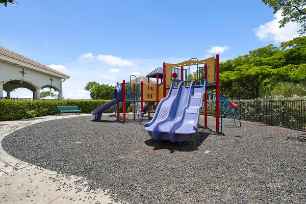 a view of outdoor space with trampoline