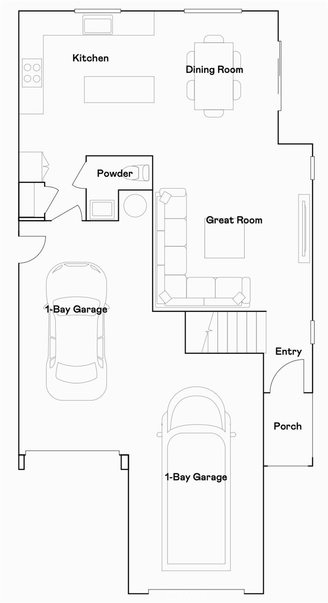 1350 Thunderbolt Lane Rialto, CA 92376 - Photo 22 of 23 Residence 1 - level 1 floorplan