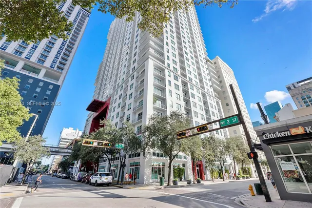 a view of a tall building