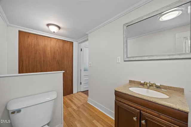 a view of a livingroom with a fireplace wooden floor and closet