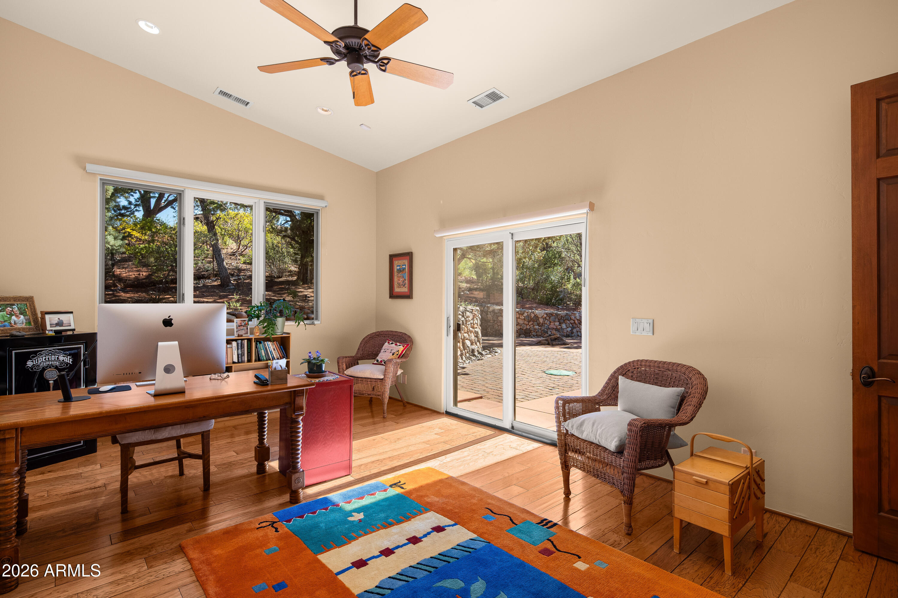 190 Morgan Road Sedona, AZ 86336 - Photo 37 of 51 a work room with furniture and wooden floor