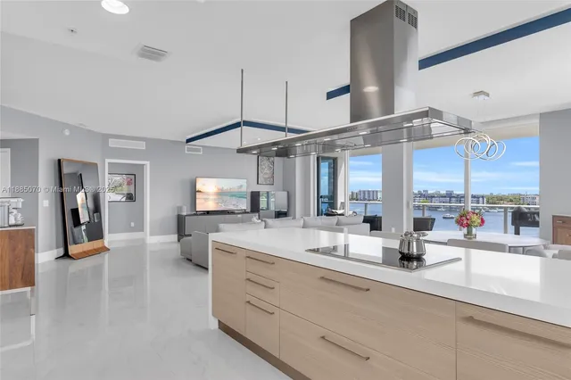 a room with lots of counter space