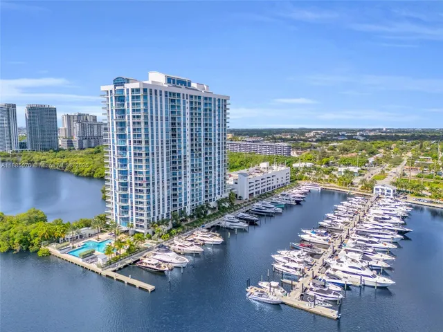 a view of a lake with a city
