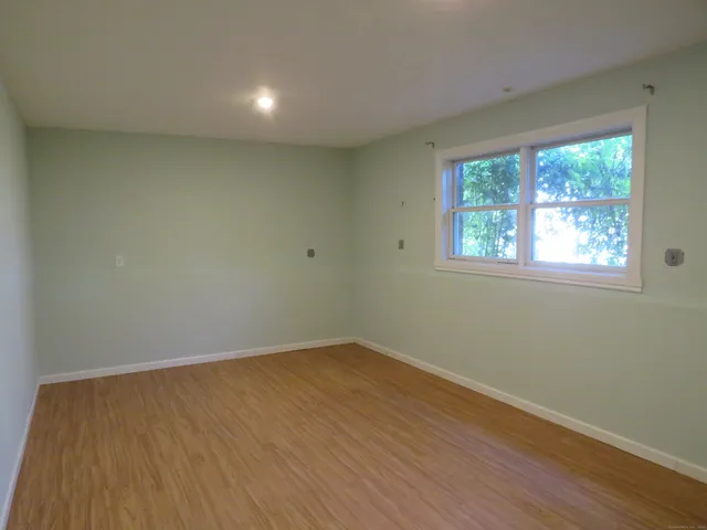 an empty room with a window