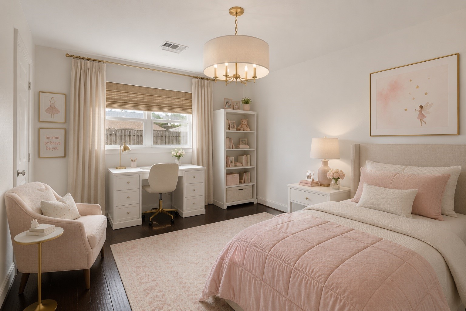 5743 Jason Street Houston, TX 77096 - Photo 19 of 26 a bedroom with a bed and a chandelier
