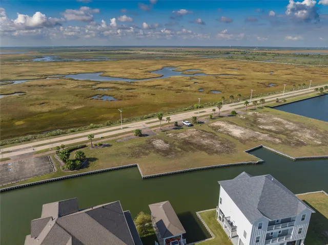 a view of an ocean with a kitchen