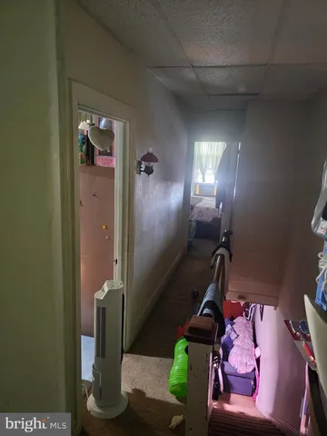 an empty room with an entryway