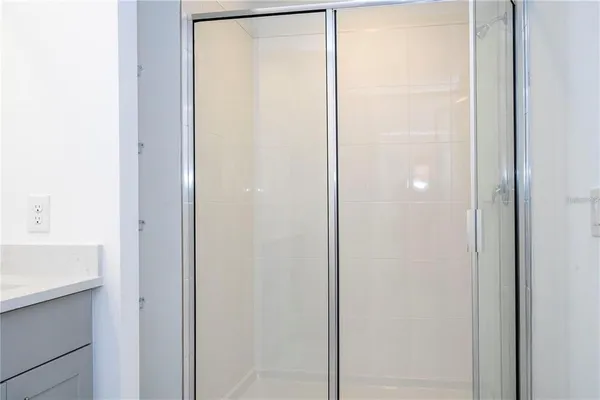 an empty room with an entryway