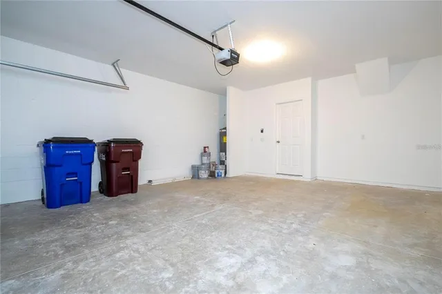 a view of a room with storage and racks