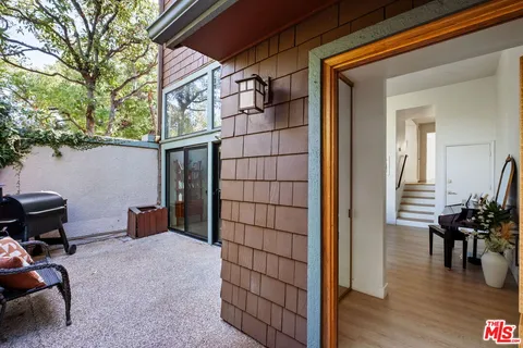 a view of outdoor seating space