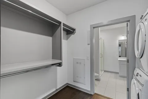 a view of a walk in closet