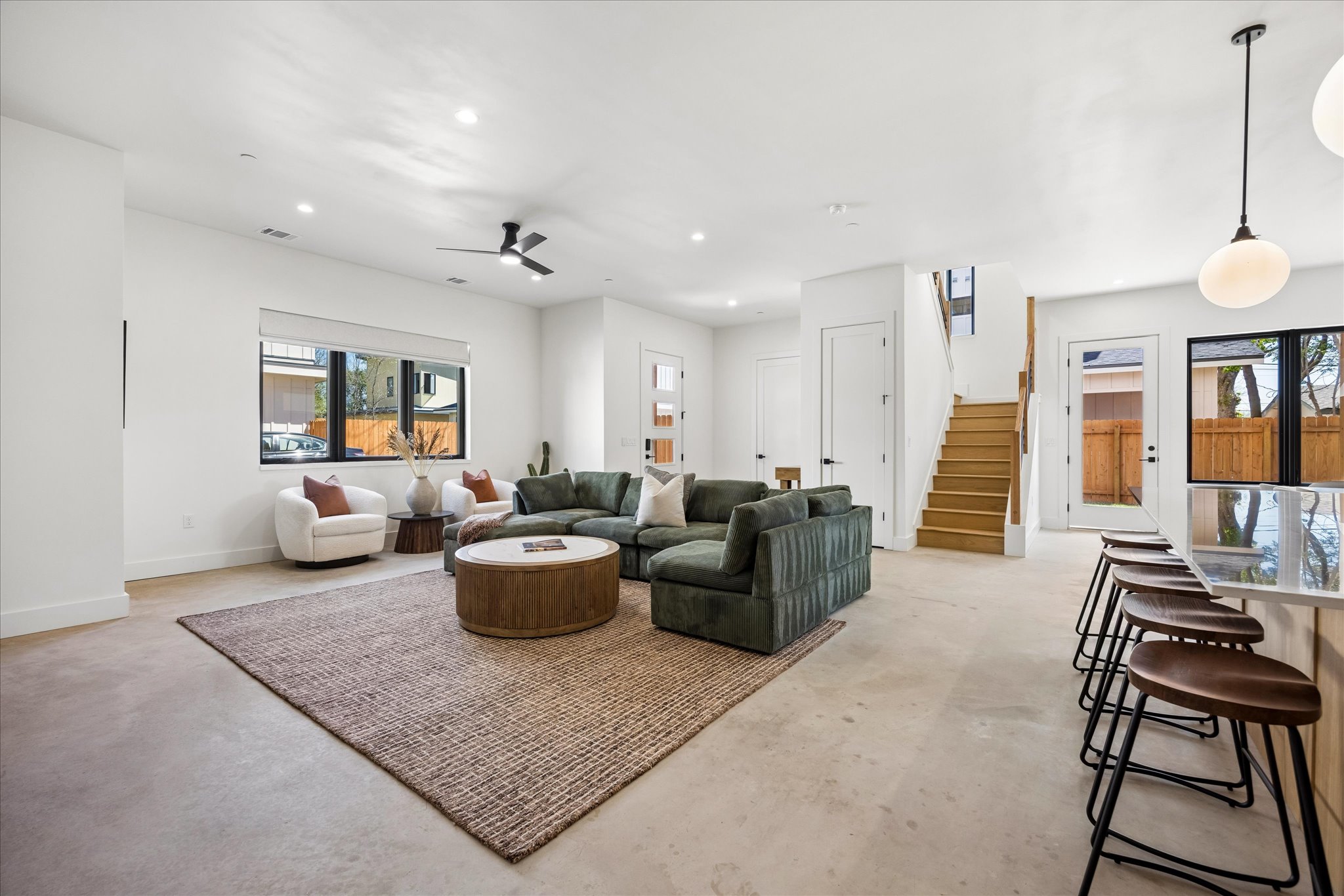 4416 South 1st Street, Unit 2 Austin, TX 78745 - Photo 5 of 33 a living room with furniture and wooden floor