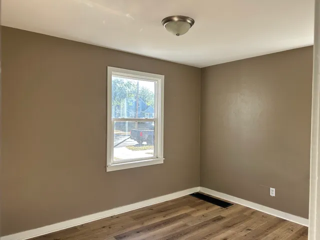 an empty room with a window