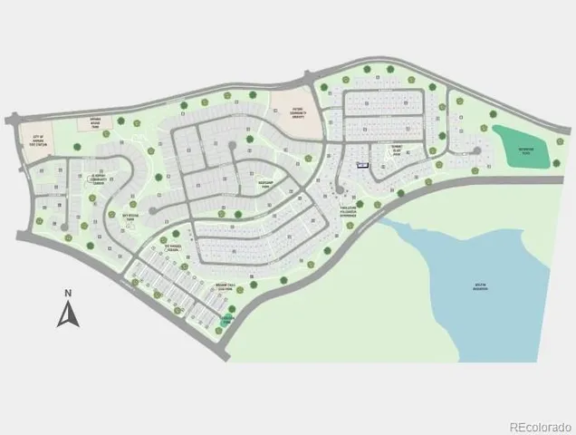 an aerial view of a house with outdoor space