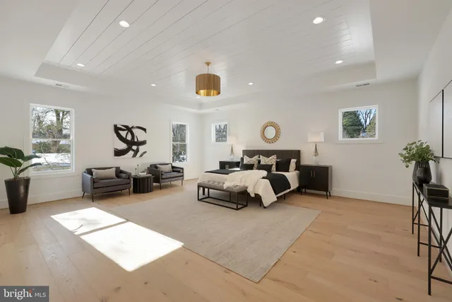 a large kitchen with lots of counter space