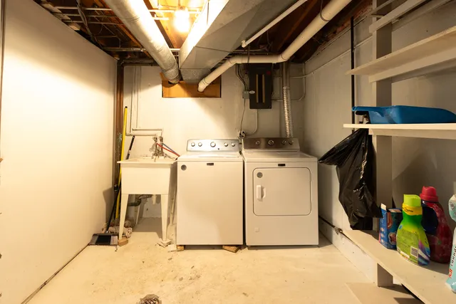 a view of storage and utility room