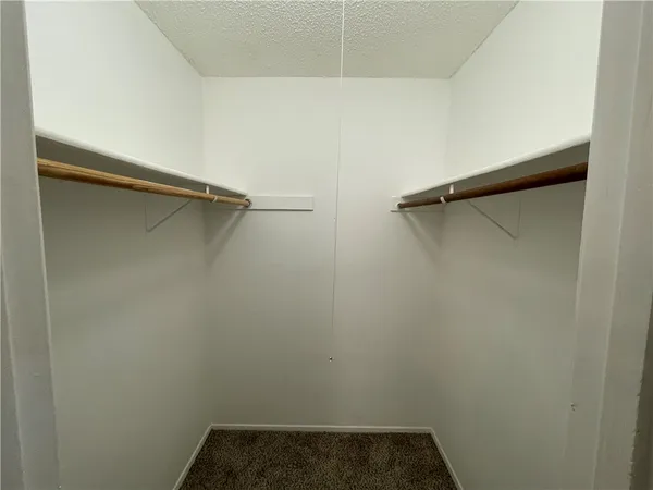 a close up view of racks on the wall