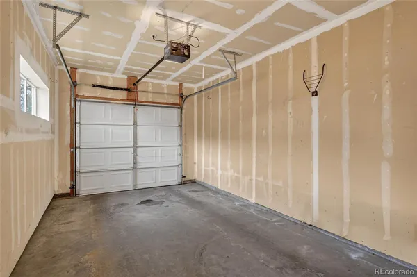 a view of a garage