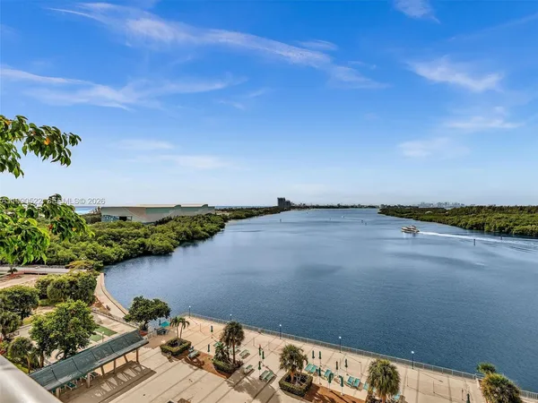 an aerial view of a house with outdoor space