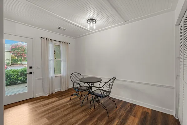 a view of a room with furniture window and outside view