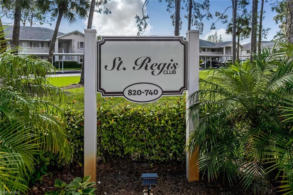 780 Augusta Boulevard, Unit C102 Naples, FL 34113 - Photo 25 of 26 a view of a sign in a garden